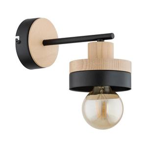Lampă de perete LARSO 1xE27/15W/230V negru/bej imagine