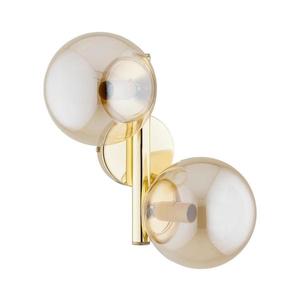 Aplica de perete ERAL 2xE14/10W/230V auriu/bej/fumuriu imagine