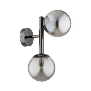 Aplica de perete ERAL, 2xE14/10W/230V, crom lucios/negru/fumuriu imagine