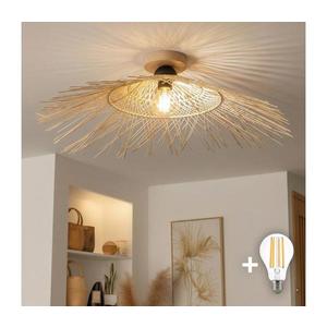 Brilagi - Lustră aplicată LED CERIA BOHO 1xE27/40W/230V Ø 70 cm bambus/stejar imagine