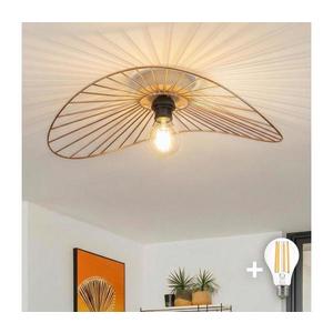 Brilagi - Lustră aplicată LED CERIA WIRE, 1xE27/40W/230V, 40x56 cm, bronz/stejar imagine