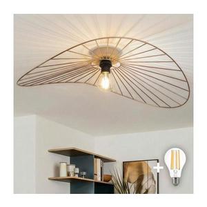 Brilagi - Lustră LED aplicată CERIA WIRE 1xE27/40W/230V 60x80 cm bronz/stejar imagine