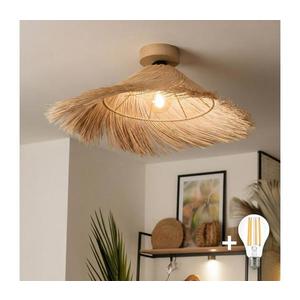 Brilagi - Lustră LED aplicată CERIA BOHO 1xE27/40W/230V Ø 70 cm ratan/stejar imagine