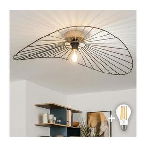 Brilagi - Lustru LED aplicat CERIA WIRE 1xE27/40W/230V 60x80 cm negru/stejar imagine