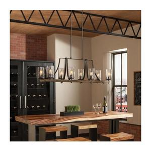 Quintiesse QN-ANGELO8-ISLE - Lustru pe tijă ANGELO 8xE27/60W/230V, finisaj stejar imagine