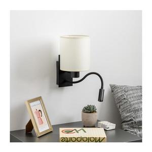 Lampă LED de perete Brilagi NUBILA 1xE27/25W/230V + LED/3W negru/crem imagine