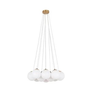 Brilagi - Lustră suspendată cu cablu GLOBE 10xE14/15W/230V albă imagine