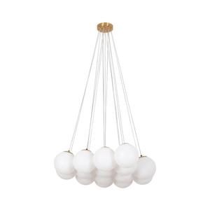 Brilagi - Lustră suspendată cu cablu GLOBE 15xE14/15W/230V albă imagine