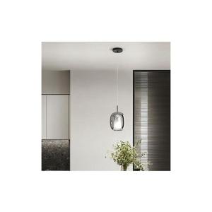 Ondaluce - Pendul pe cablu TH, 1xE27/15W/230V, Ø 19, 5 cm, negru/gri fumuriu imagine