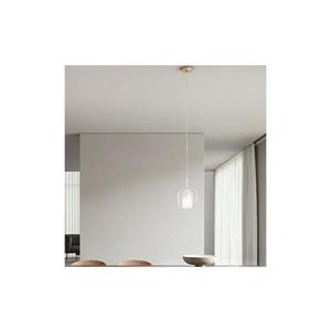 Ondaluce - Pendul pe cablu TH 1xE27/15W/230V, Ø 19, 5 cm, auriu/transparent imagine