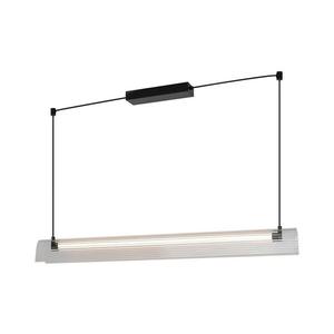 Nordlux ALIANI - Pendul LED compatibil cu dimmer pe cablu, 20W/230V, 3000K, negru/sticlă transparentă imagine