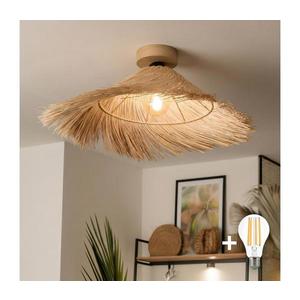 Brilagi - Plafonieră LED aplicată CERIA BOHO 1xE27/40W/230V diam. 100 cm ratan/stejar imagine