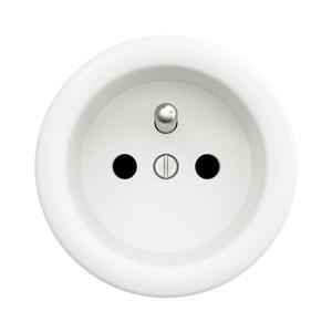 lap - Priză retro de perete pentru uz casnic, fără ramă, 230V, alb zăpadă imagine