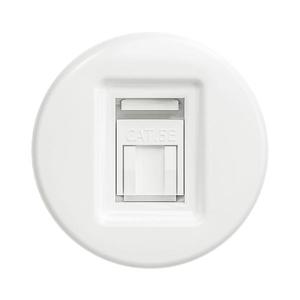 lap – priză de date retro, fără ramă, alb imaculat imagine