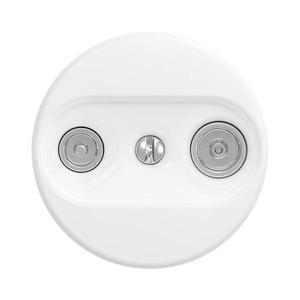 lap - Priză terminală retro TV+R, fără ramă, alb zăpadă imagine