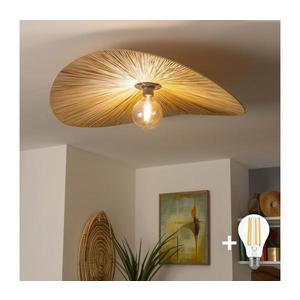 Brilagi - Lustră aplicată LED CERIA BOHO 1xE27/40W/230V, Ø 80 cm, rafie imagine