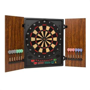 KLARFIT Dartmaster 180, maro, tablă de darts, mașină de darts, vârf moale, ușă imagine