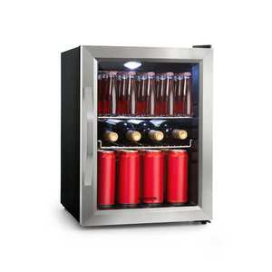 Klarstein Beersafe M, frigider, C, LED, 2 grătare metalice, ușă din sticlă, neagră imagine