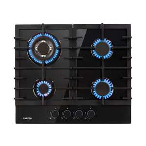 Klarstein Ignito, plită pe gaz, 4 arzătoare, arzător Sabaf, sticlă ceramică, negru imagine