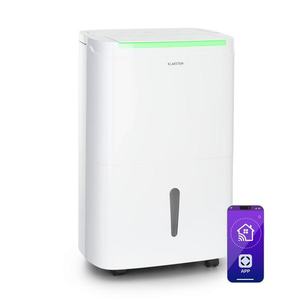 Klarstein DryFy Connect 40 Smart, Dezumidificator de aer, WiFi, Compresie, 40l/d, 60-70m², Alb imagine