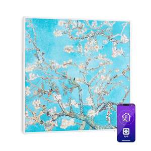 Klarstein Wonderwall Air Art Smart, încălzitor cu infraroșu, 60 x 60 cm, 350 W, aplicație, floarea de migdale imagine