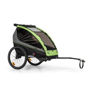 KLARFIT Kiddy King, remorcă pentru biciclete pentru copii, cărucior de jogging, 2 locuri, 40 kg imagine