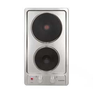 Klarstein Plită electrică, Appetito Domino, 2 plăci de gătit, 6 setări de putere, 3000 wați, oțel inoxidabil imagine