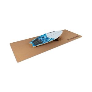BoarderKING Indoorboard Wave, placă pentru echilibru, covor, cilindru, lemn / plută imagine