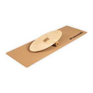 BoarderKING Indoorboard Allrounder, placă pentru echilibru, covor, cilindru, lemn / plută imagine