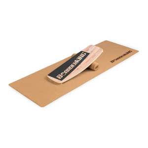 BoarderKING ndoorboard Curved, placa echilibru, saltea, cilindru, lemn / pluta imagine