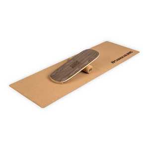 BoarderKING Indoorboard Flow, placa echilibru, saltea, cilindru, lemn / pluta imagine