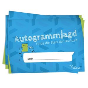 Spielehelden Vânătoare de autografe 10 întrebări despre caracteristici personale a 50 de bucăți. Imprimarejucăușă DIN A5 imagine