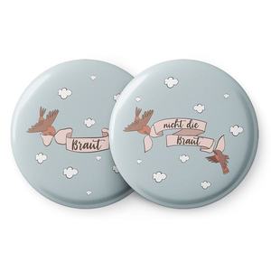 Spielehelden Insignele Vogelschleife Petrecerea burlăcițelor 12 insigne 5, 6 cm extra mare Cadou pentru petrecerea burlăcițelor imagine