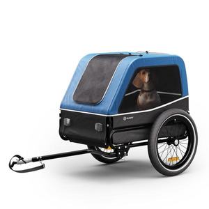 KLARFIT Goldie S, remorcă pentru biciclete pentru câini, 130 l, pentru câini de talie mică/medie, plasă din poliester, capace de fereastră imagine