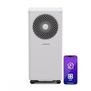 Klarstein Aero Ring 9K – aparat de aer condiționat mobil și inteligent, cu o capacitate de 9.000 BTU, pentru spații de până la 31 m², cu control vocal. imagine