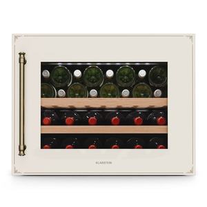 Klarstein Răcitor de vin Vinsider Victoria 28, 28 sticle, tactil, protecție UV, LED, silențios, 2 rafturi imagine