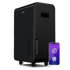 Klarstein DryFy Connect 70 dezumidificator, 70 l / zi, până la 140 m², control prin aplicație, mobil, rezervor de apă imagine