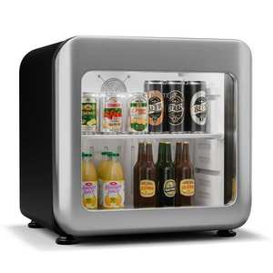 Klarstein Audrey Evo frigider pentru băuturi, Design retro, Uși din sticlă, 46 L, Clasa energetică C imagine