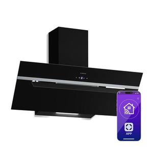 Klarstein BigBite hota înclinată | mod de evacuare a aerului și recirculare | sticlă de siguranță | 417 m³/h | 90 cm imagine