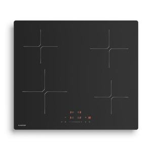 Klarstein Plită cu inducție PowerGlide | suprafață rezistentă la zgârieturi | 4 zone de gătit | 7400 W | 60 cm imagine