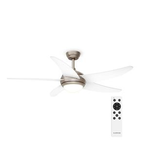 Klarstein Ventilator de tavan Bolero cu lumină | 132 cm | 35 W | Funcționare silențioasă | Lemn imagine