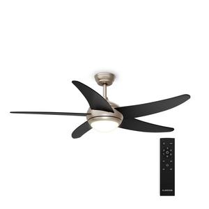 Klarstein Ventilator de tavan Bolero cu lumină | 132 cm | 35 W | Funcționare silențioasă | Lemn imagine