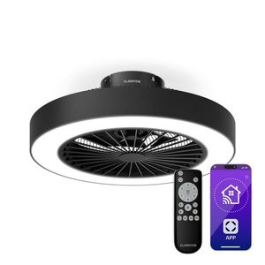 Klarstein Ventilator de tavan inteligent ZenBreeze cu lumină | 48 cm | 16 W | Silențios | LED | Acril imagine