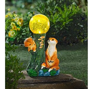 Felinar solar "Pereche de suricate" imagine