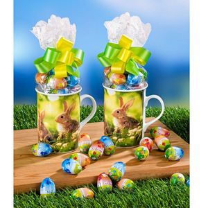 Cană de cafea "Iepurașul de Paște" cu dulciuri imagine