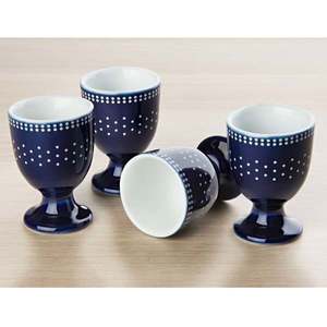 4 cești de ouă, albastru închis imagine