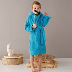 Halat de baie pentru copii cu glugă din țesătură terry de la Colombine imagine