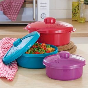 3 oale pentru cuptorul cu microunde cu capace imagine