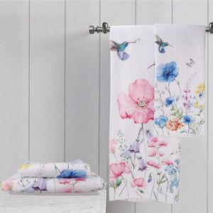 Set de 2 prosoape cu design floral imagine