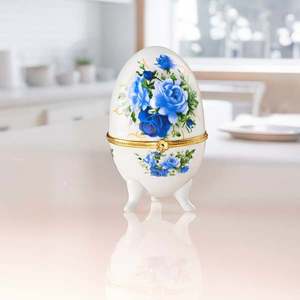 Cutie pentru bijuterii Flori albastre imagine